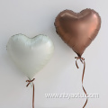 chocolate cream caramel colors heart foil balloons